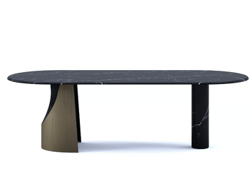 ELLIPSE - Oval Nero Marquina marble table by Paolo Castelli - view 2